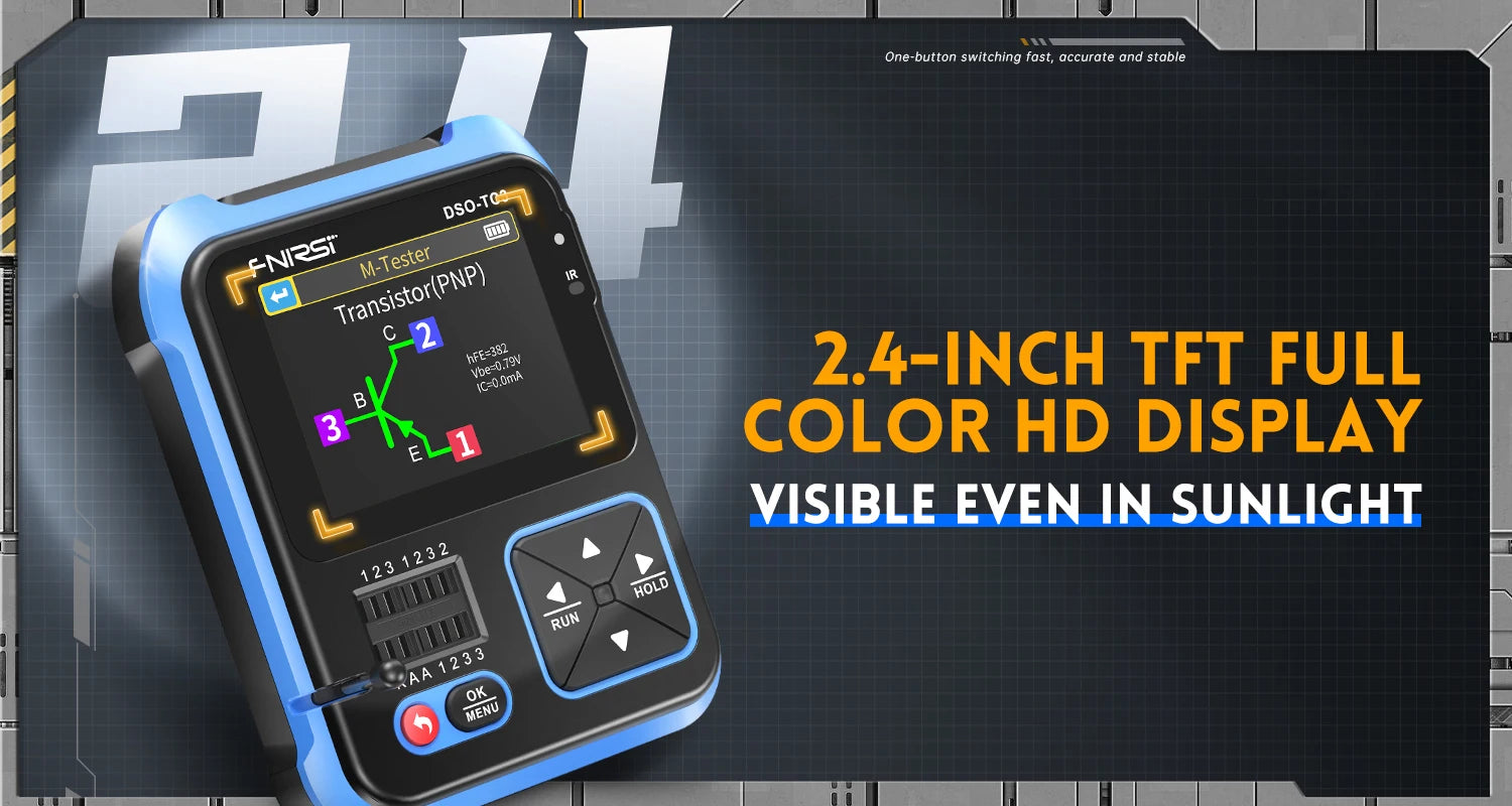 FNIRSI Nuovo DSO-TC4 DSO-TC3 Oscilloscopio Digitale Portatile 3 in 1 Tester Transistor Generatore di Segnale Strumenti di Test Elettronici Portatili
