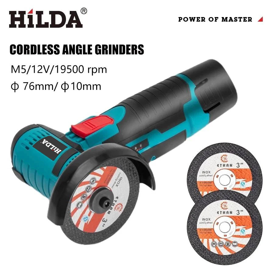 HILDA Mini Smerigliatrice Angolare 12V Ricaricabile Utensile Per Smerigliare Lucidare Macchina Per Smerigliare Per Tagliare Utensili Elettrici A Batteria Al Diamante
