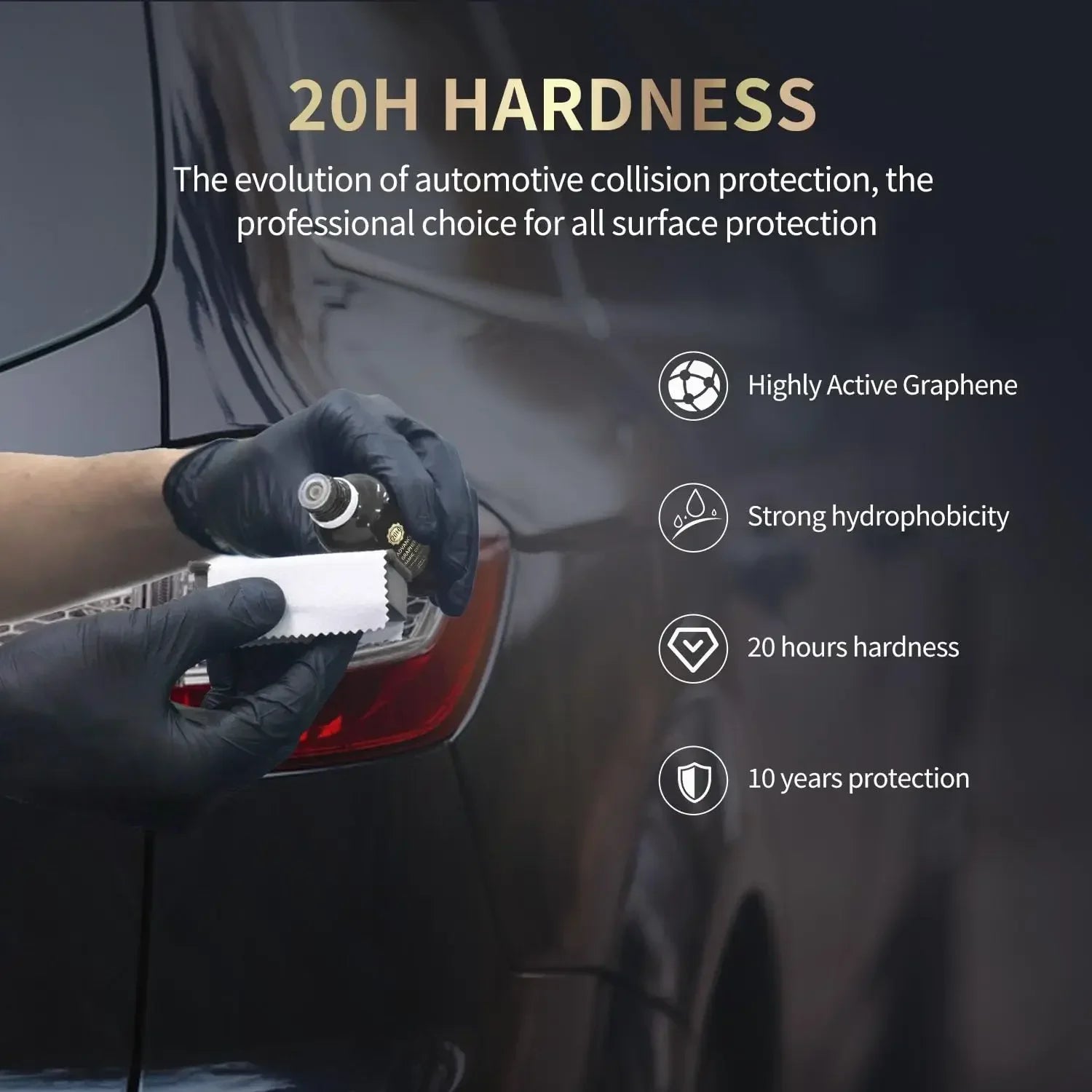 20H Advanced Graphene Ceramic Coating for Cars Ceramic Car Detailing 10+ Years of Long Lasting Protection Ultra High Gloss