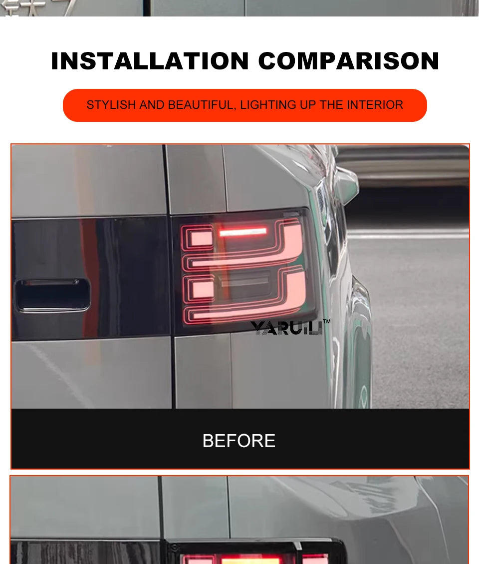 Rear Lamp Trim Led Tail Light Protector for Byd Leopard 7 2025 2026 Lamp Cover Exterior Accessories