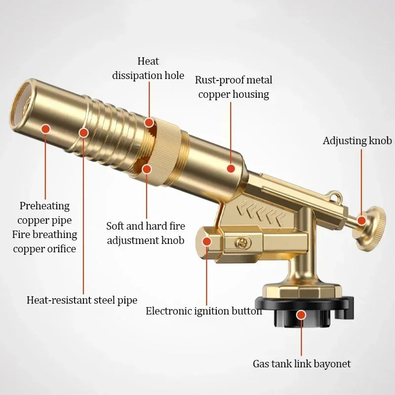 Lasbrander Gasbrander Vlammenwerper Gasbrander Soldeerbrander Koken Barbecue Automatische Ontstekingsbrander Keuken Bakgereedschap