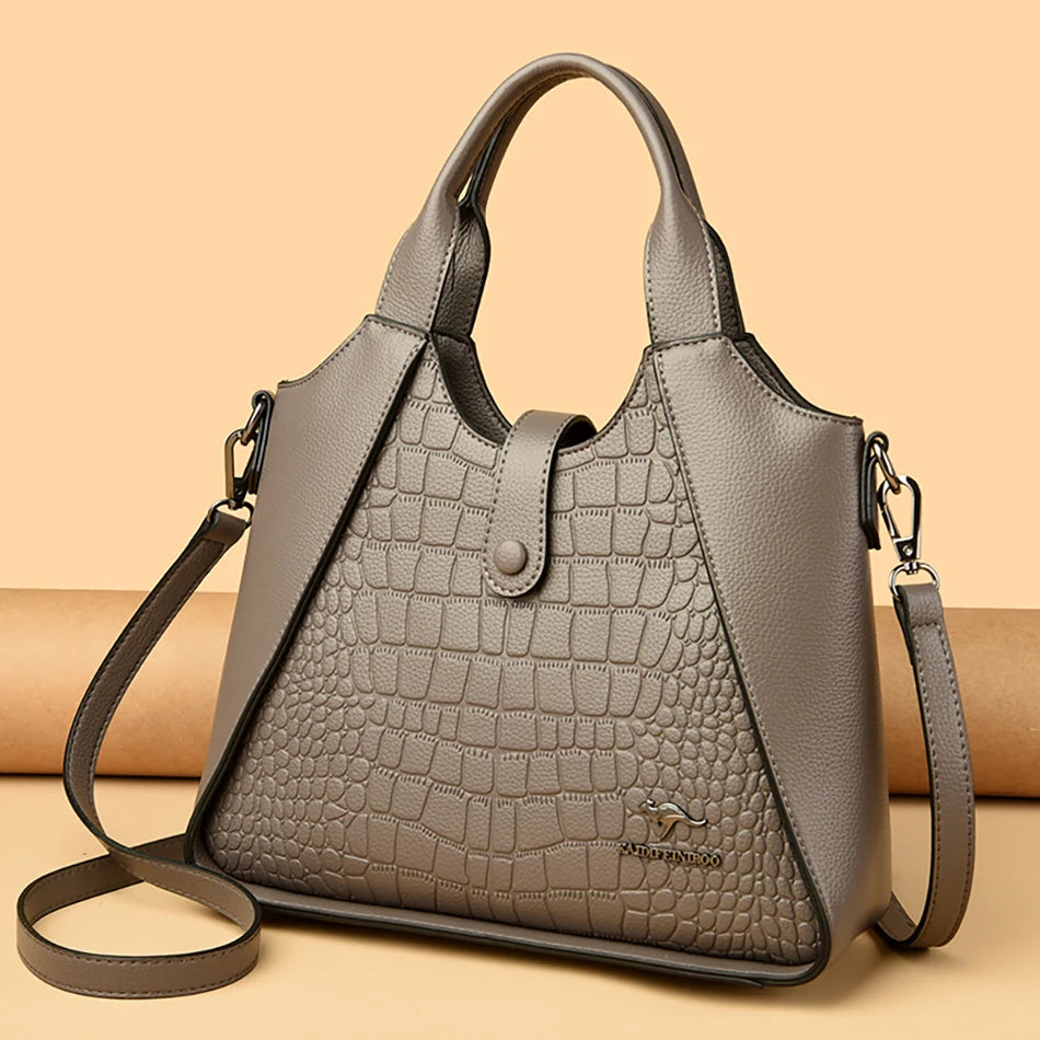 Borsa da donna di nuova tendenza 2024 in pelle morbida di alta qualità Borsa a tracolla da donna Bolsas Tinta unita Retrò Borsa a mano da donna Sac