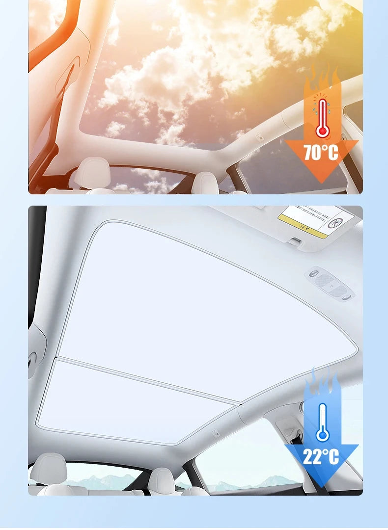 Sunroof Sunshade Cover for Porsche Taycan 2023-Present Nano Heat Insulation Anti-UV Colorful