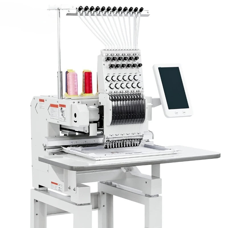 Macchina da ricamo per capi T-shirt di alta qualità, macchina da ricamo computerizzata a una testa, macchina da ricamo piatta per abbigliamento