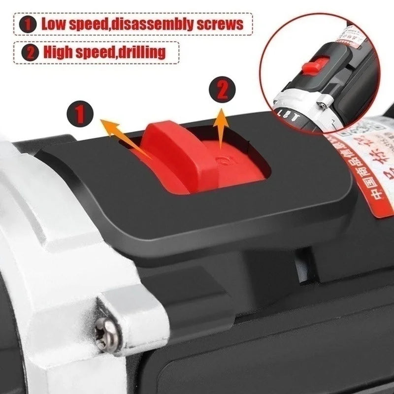Trapano a percussione senza fili da 21V Avvitatore elettrico Trapano a percussione elettrico Mini trapano a mano senza fili Utensili elettrici con batteria agli ioni di litio