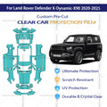 For Land Rover Defender X-Dynamic-X90 2020-2025 Pre-Cut Paint Protection Film PPF Transparent Car Film Automotive PPF