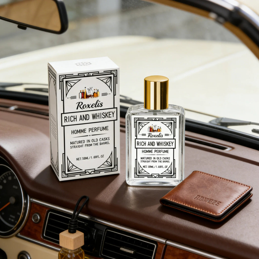 Profumo al Whisky Roxelis Trasuda Eleganza Fascino Duraturo Aumenta la Fiducia Fragranza Leggera Spray Profumato per Uomo 50ml