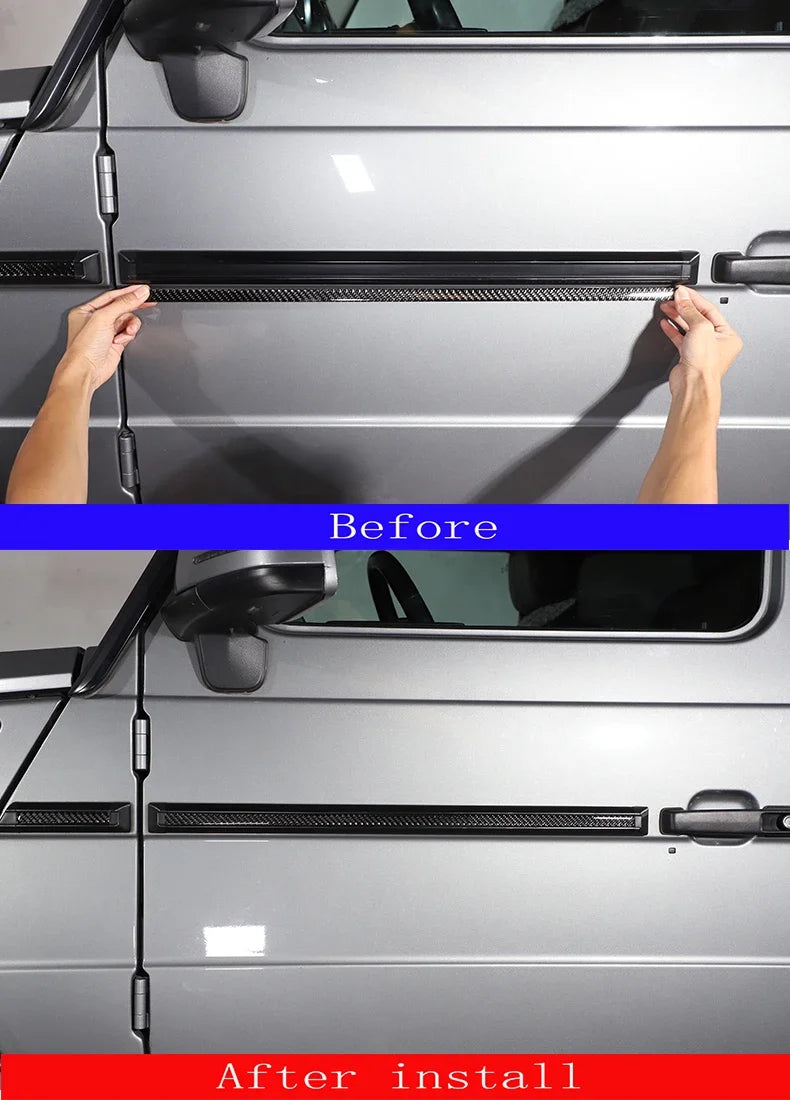 For Mercedes Benz G Class W463 G63 Side Molding Trim for G350 G400 G500 G55 G63 G65 Black Side Molding Trim Kit with B Logo