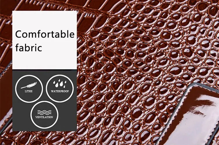 Borsa a mano di lusso vintage da donna con motivo coccodrillo, borsa a tracolla in pelle di grande capacità, per lavoro