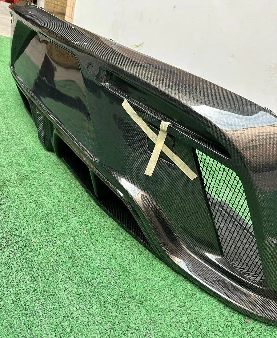 For Porsche Taycan Carbon fiber Diffuser rear bumper diffuser spoiler rear lip Shunt Car parts MS style upgrade body kit