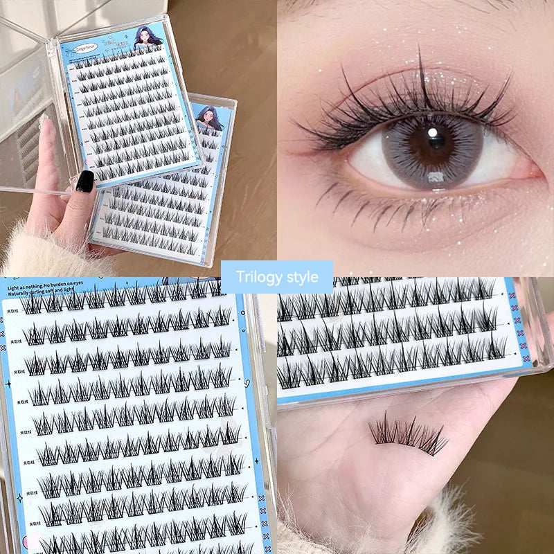 Gege Bear Lijmloze Valse Wimpers - Eenvoudige 3-Staps Applicatie, Natuurlijke Look, Perfect voor Beginners met Zonnebloem Desig