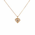 Collana Pendente Cuore Oceano in Cristallo Colorato di Lusso Top per Donna Trendy Gioielli in Acciaio Inossidabile 316L Catena da Collo Femminile per Matrimonio