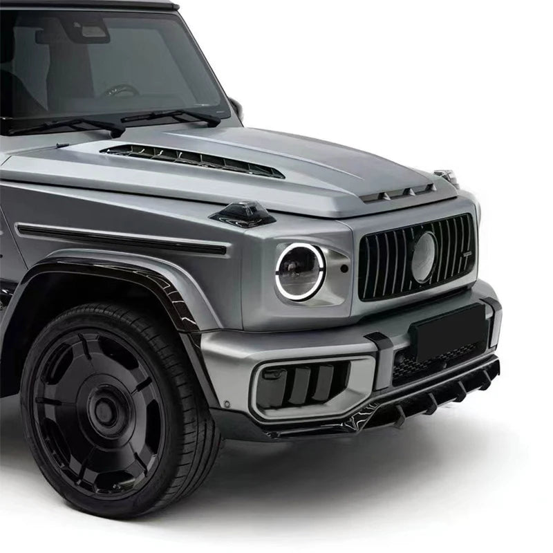 B  style dry carbon fiber front lip suitable for Mercedes G-Class sedan W465 G63 AMG G500 G350 G550 2024-206, 1:1 high-quali