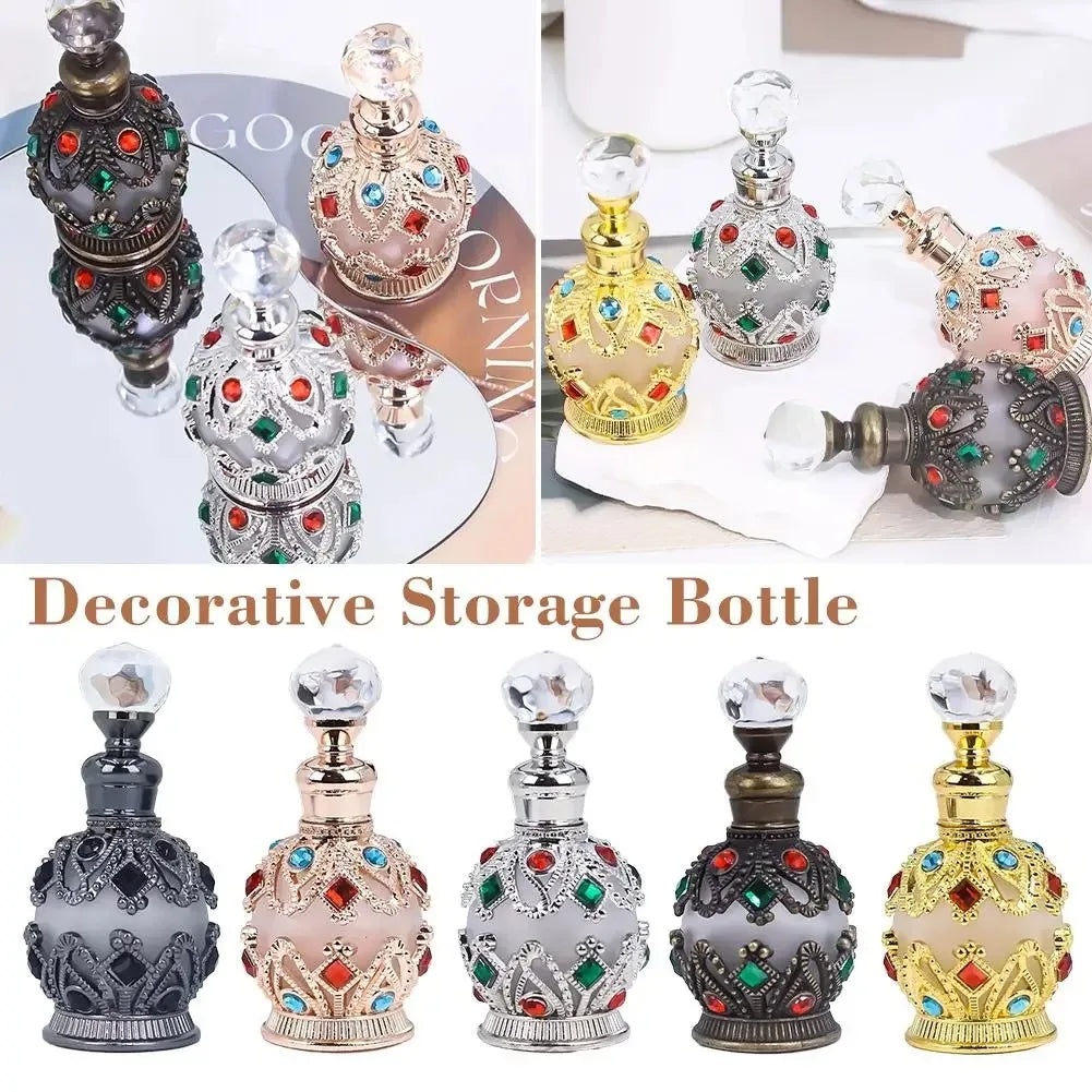 1 STKS Luxe Parfumfles Essentiële Olie Fles 15ml Lege Fles Opbergfles Cadeau Glazen Parfumfles Draagbare Flesjes