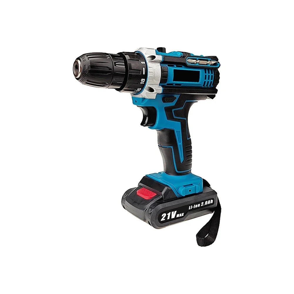 Trapano avvitatore a percussione elettrico senza fili 21V 1600 giri/min, trapani ad alta velocità ricaricabili 32 livelli di coppia, trapano domestico, utensili elettrici fai da te
