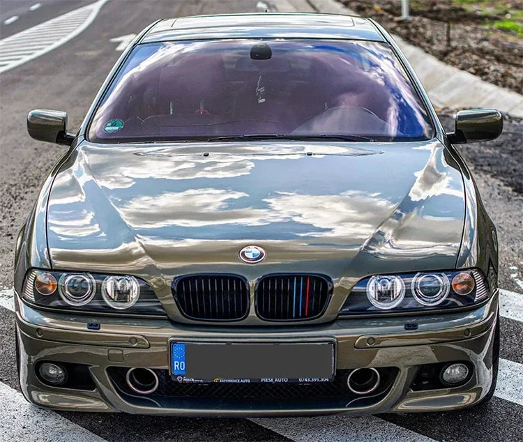 Front Bumper Lower Kidney Inside Grills Ventilation M Style Chrome Design Grille Facelift For BMW 5 Series E39 1997 -2003 LCI