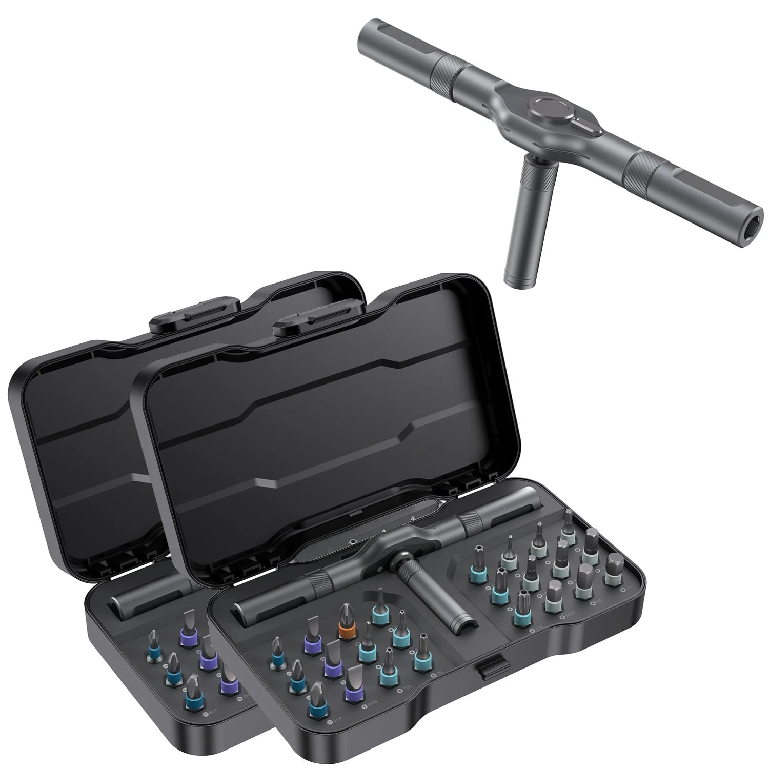 Precisie 24/40/66-in-1 magnetische ratelschroevendraaierset Afneembare T-handgreep magnetiseerder Meubels, elektronica & brillen repareren