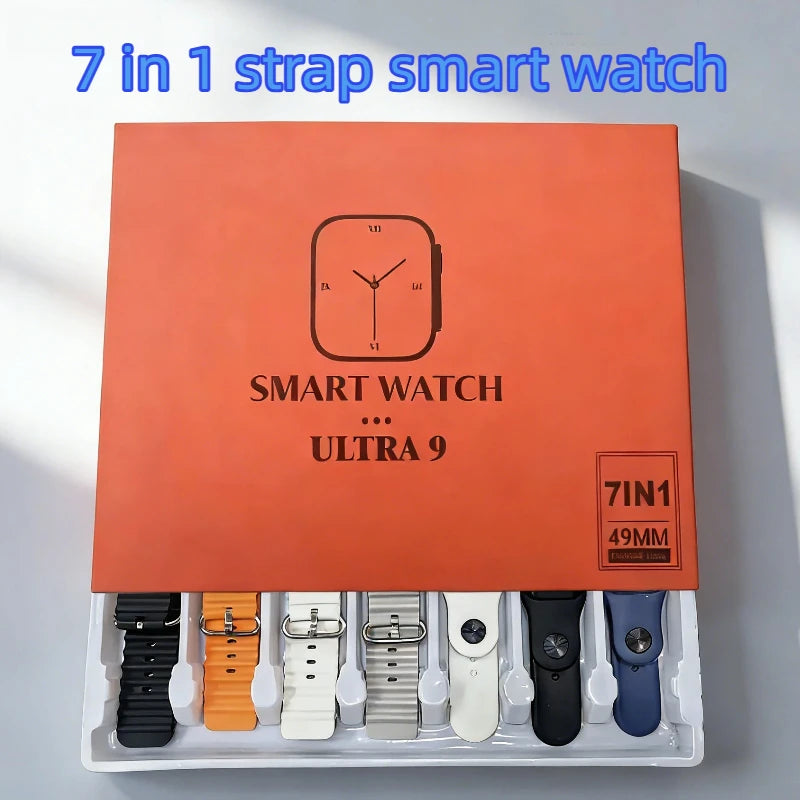 7 Watch Straps New S900 Ultra Smartwatch Amoled Circular Screen ECG Monitoring Reloj inteligente with Protective Case