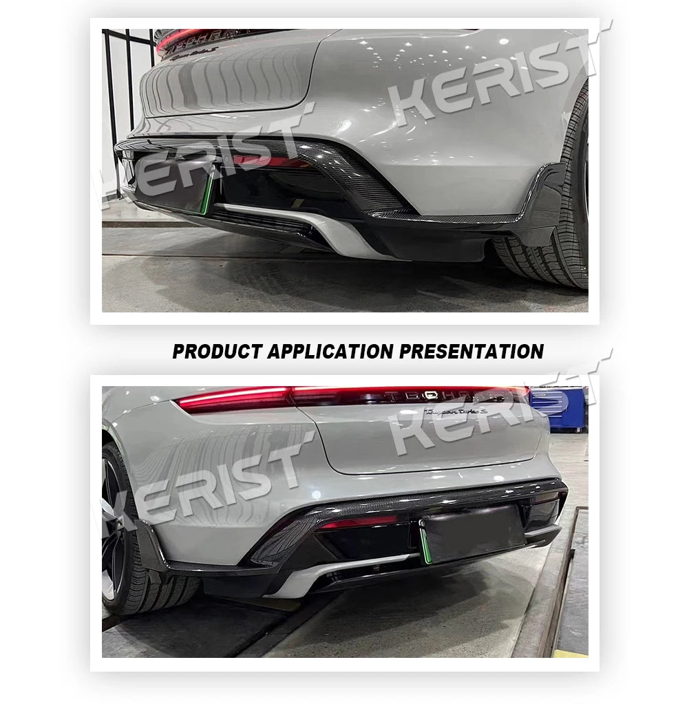 For Porsche Taycan RWD 4S Turbo S rear lip / trunk 2019-up Carbon fiber Body Kits Front Lip Rear Spoiler Side Skirts Diffuser