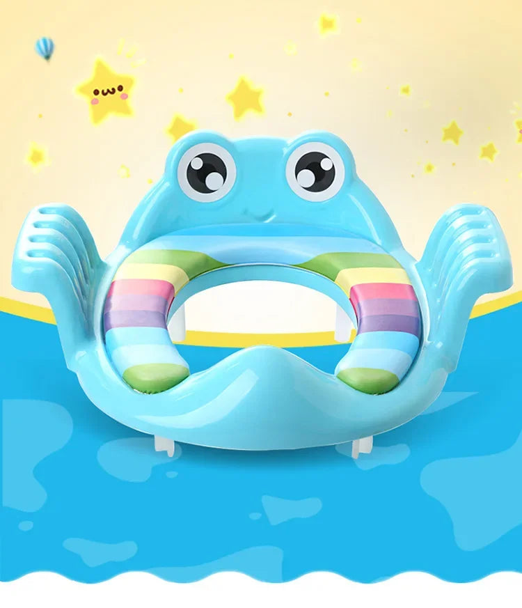 Riduttore per WC per bambini con scaletta, seggiolino da allenamento regolabile, comodo, a forma di cartone animato, per bambini