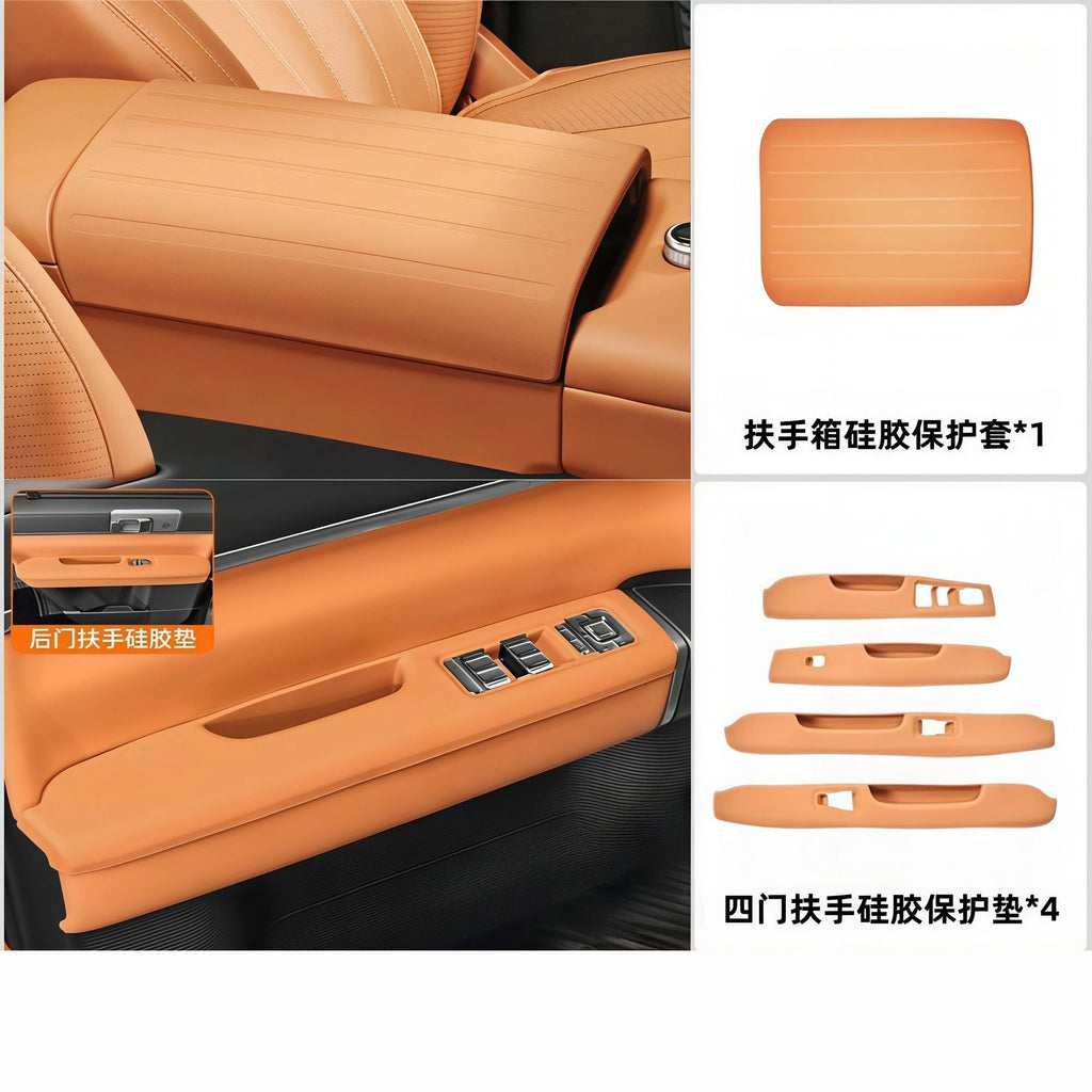 For BYD Ti7 2025-2026 Door Armrest Protection Pad Center Console Armrest Silicone Sleeve Car Interior Modification Accessories