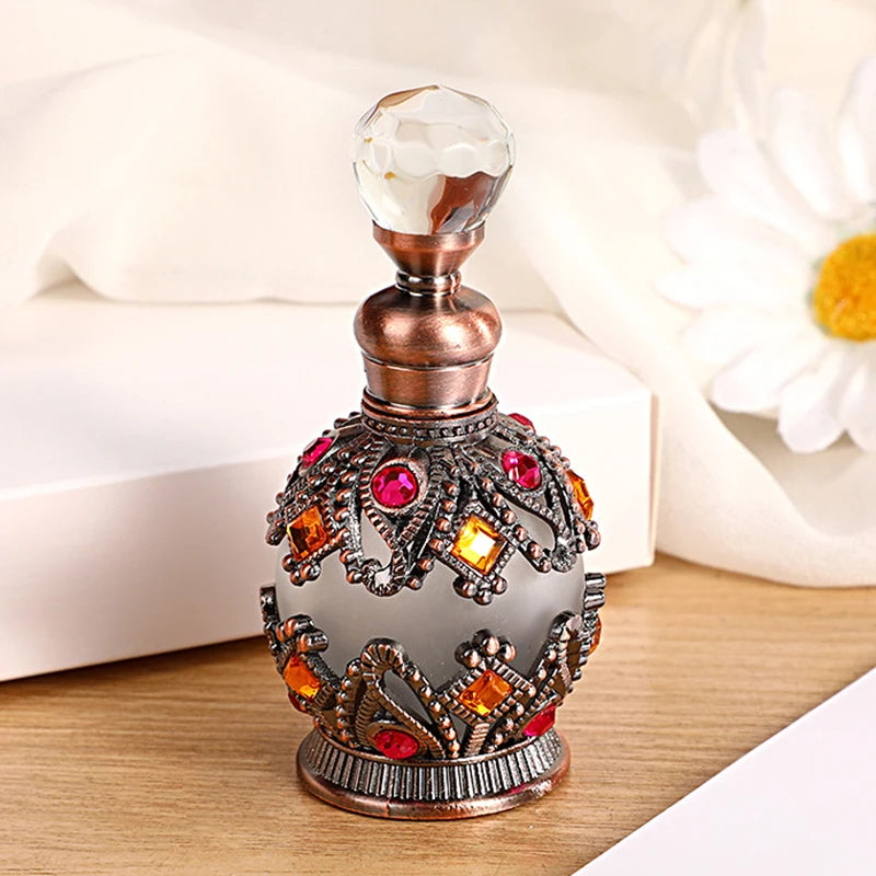 1 STKS Luxe Parfumfles Essentiële Olie Fles 15ml Lege Fles Opbergfles Cadeau Glazen Parfumfles Draagbare Flesjes