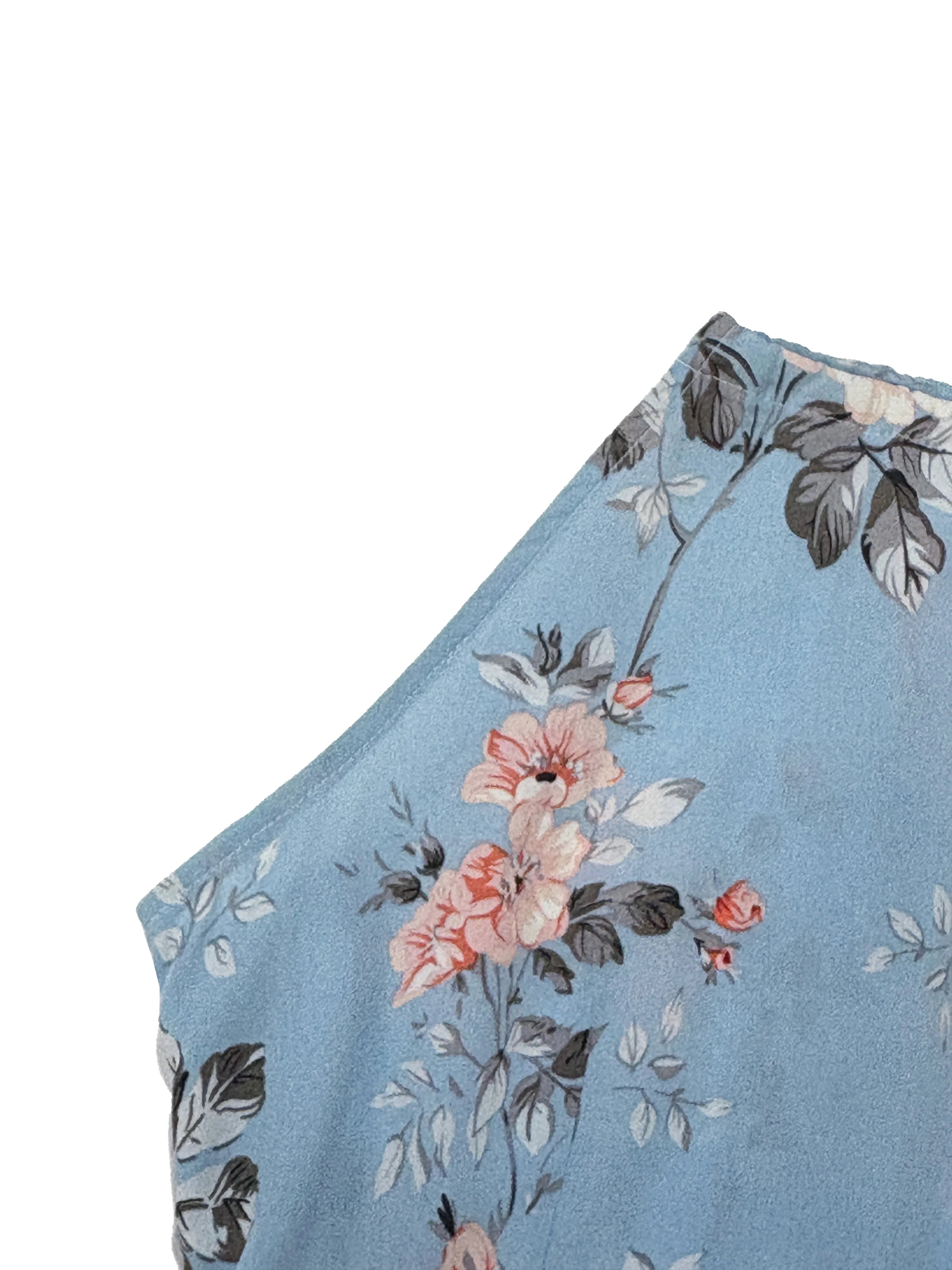 Bloemenprint Hoge Split Dij Halterjurk voor Dames - Zomer Mouwloos Sexy Nauwsluitende Strandfeest Clubkleding