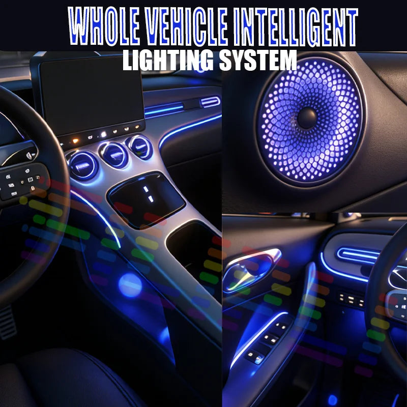 For BMW 5 Ser  G30 G31 G38 2017-2023 Car LED Ambient Lamps Colorful Atmosphere Lights AutoInterior Neon Strip 64 RGB Lighting