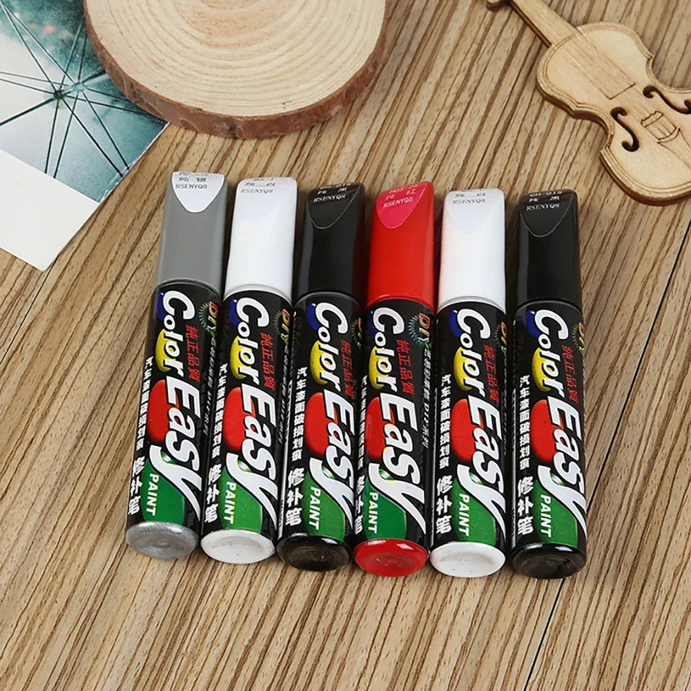 Car Paint Scratches Repair Pen Brush Waterproof Paint Marker Pen Car Tyre Tread Care Automotive Maintain Black White Red Silver