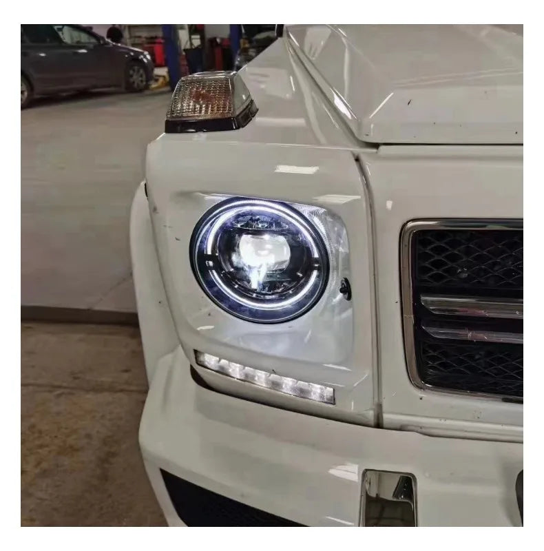 For W463 Mercedes Benz G-Class G350 G500 G55 G63 G65, Upgrade To W464 Geometric Led Headlights, Old Model Updated To New Style