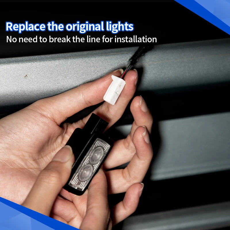 Auto Door Welcome Light For BYD Leopard 8 Denza B8 2024+ HD Atmosphere Light Laser Ground Light Exterior Upgrade Car Accessories
