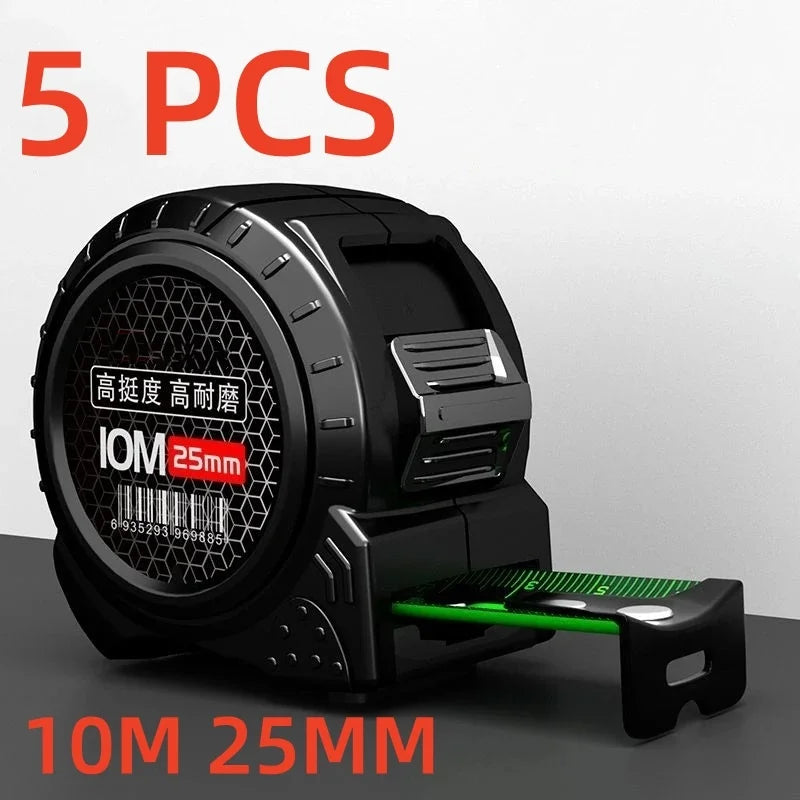 1/5 STUKS Zelfsluitende Fluorescerende Stalen Rolmaat Hoog-precisie Laser Inkjet Code Doos Liniaal Meetgereedschap Meter Liniaal