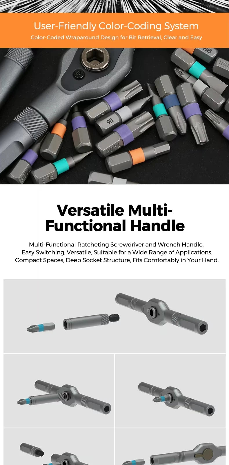 Set di cacciaviti a cricchetto magnetici senza fili 42 in 1 portatile mini maniglia kit di attrezzi di precisione per la riparazione domestica