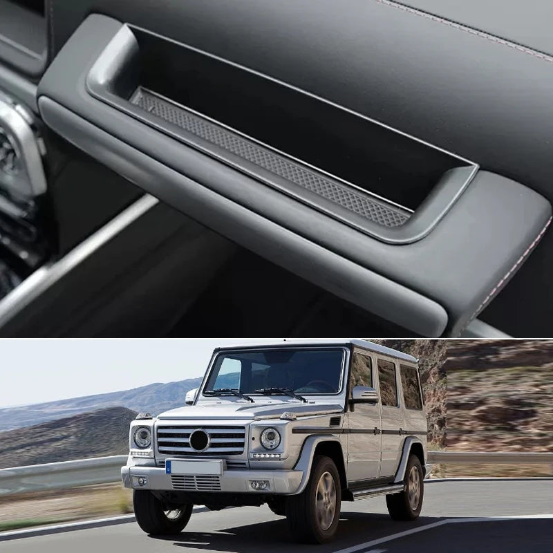 My Good Car ABS Car Copilot Seat Storage Box for Mercedes Benz G Class W463 W464 Wagon G500 G55 G63 Tray Case Organizer