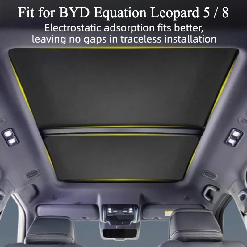 For BYD Denza B5 B8 Special Edition Electrostatic Adsorption Sunroof Shade Roof UV Protection Thermal Insulation