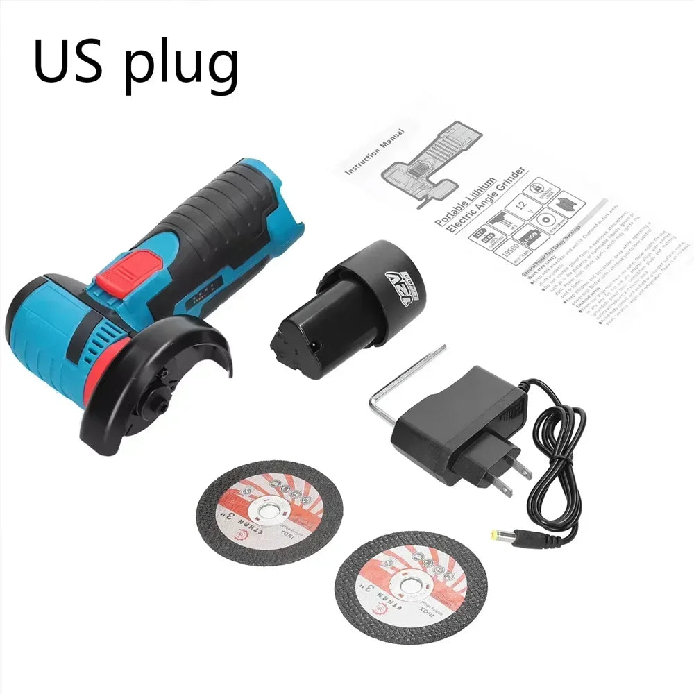 12V Accu Haakse Slijper 19500 tpm Lithium Batterij Mini Polijst Slijpmachine Diamant Doorslijper