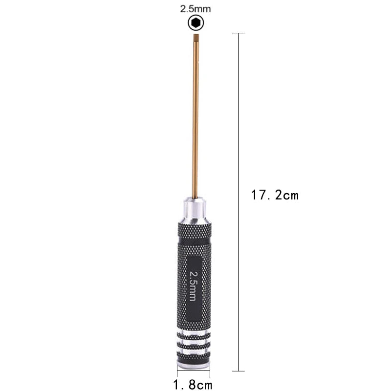H0.9-3mm inbussleutels 0.9/1.5/2.0/2.5/3mm inbus-schroevendraaiers voor RC Helikopter Drone Vliegtuig Model Reparatie Gereedschap