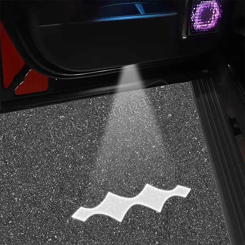 For BYD Leopard 5 Accessories Door Welcome Light Ambient Decorative Sensor-Activated Ground Projector Shadow Modification