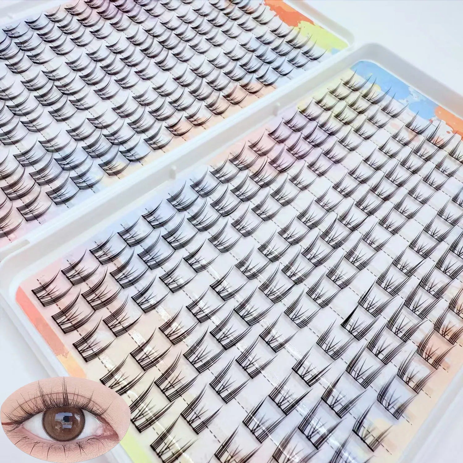 Hot Sales 32 rijen Valse Wimper Boek Natuurlijk Zacht Dagelijkse Make-up Wimper Clusters Voor Schoonheid