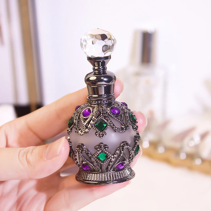 1 STKS Luxe Parfumfles Essentiële Olie Fles 15ml Lege Fles Opbergfles Cadeau Glazen Parfumfles Draagbare Flesjes