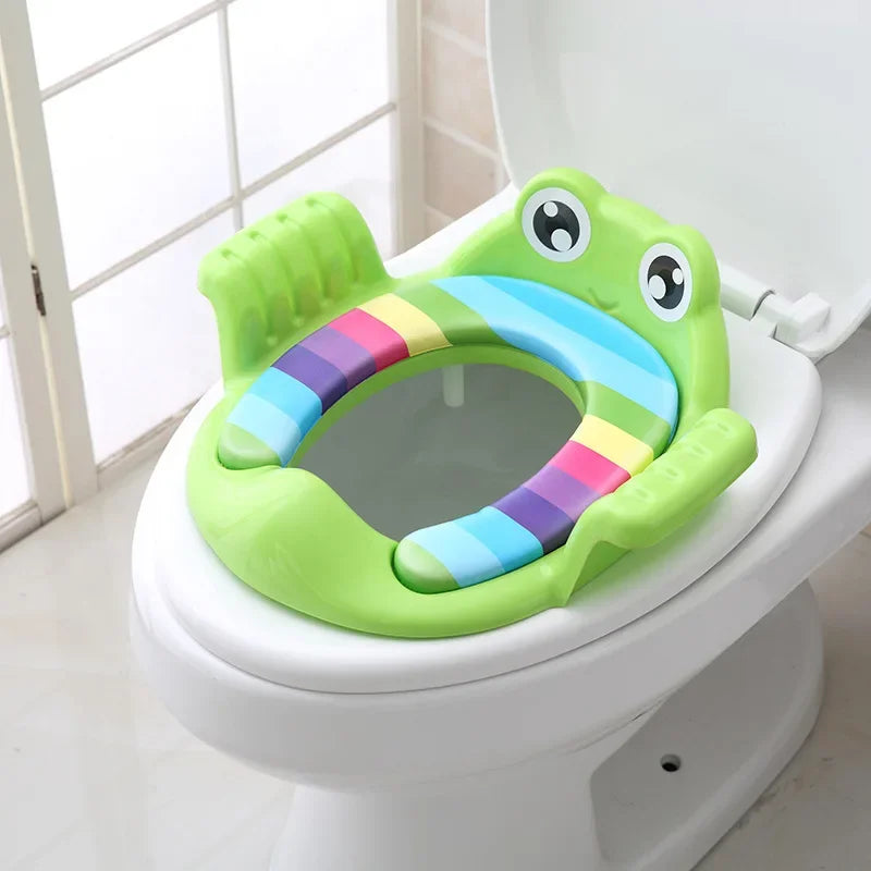 Riduttore per WC per bambini con scaletta, seggiolino da allenamento regolabile, comodo, a forma di cartone animato, per bambini