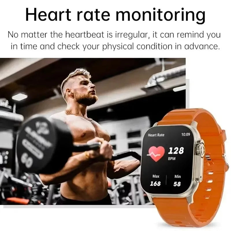 Nieuw Smartwatch Heren 49mm Series 8 2.3"AMOLED Scherm NFC Kompas Waterdicht voor Apple Watch IWO Ultra 8 Smart Watches 2025 Android