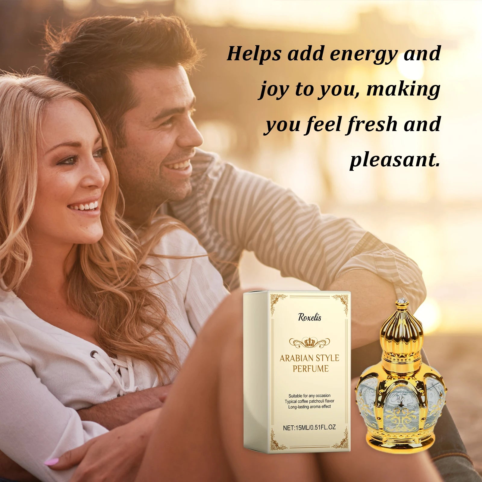 Roxelis15ml Koffie Patchouli Geur, Geur van Natuurlijk Fris en Elegant Lang Blijvende Geur Charme Sfeer Geur