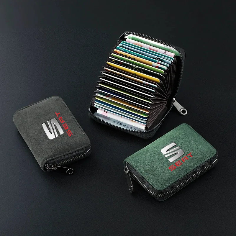 Borsa per carte multifunzionale Porta carte di credito Portafogli con cerniera Porta carte Borsa portachiavi per MG MG6 3 5 7 TF ZR ZS HS GS GT RX5 RX8