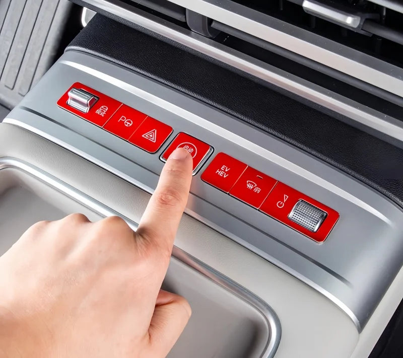 Car Center Console Gear Shift Button Sticker for BYD Leopard 7 Titanium 7 Modified Aluminum Alloy Button Stickers Upgrade Parts