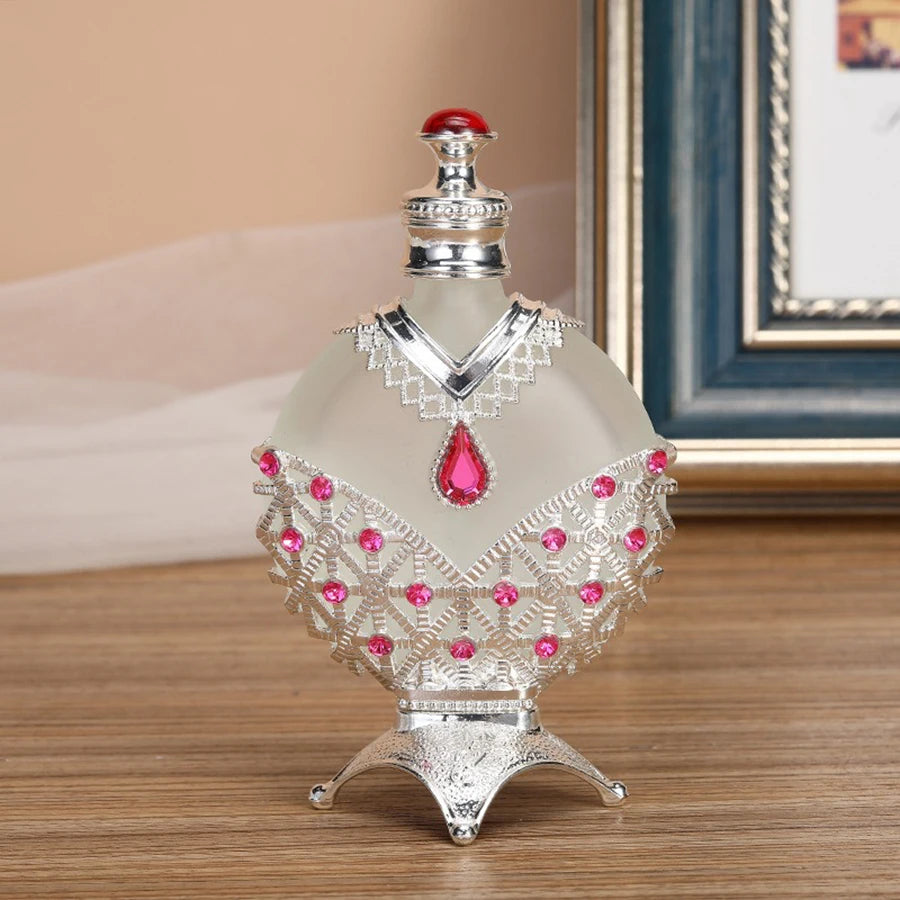 Set di Boccette di Profumo con Strass di Cristallo, Boccette Contagocce in Vetro Ricaricabili da 30ml e 10ml per Oli Essenziali, Accessori da Donna