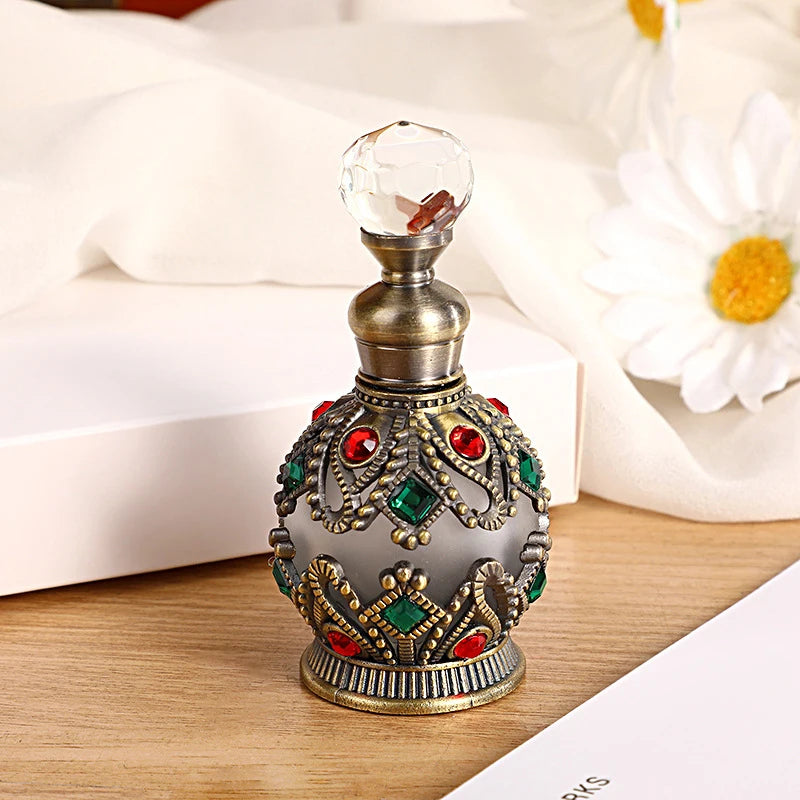 1 STKS Luxe Parfumfles Essentiële Olie Fles 15ml Lege Fles Opbergfles Cadeau Glazen Parfumfles Draagbare Flesjes