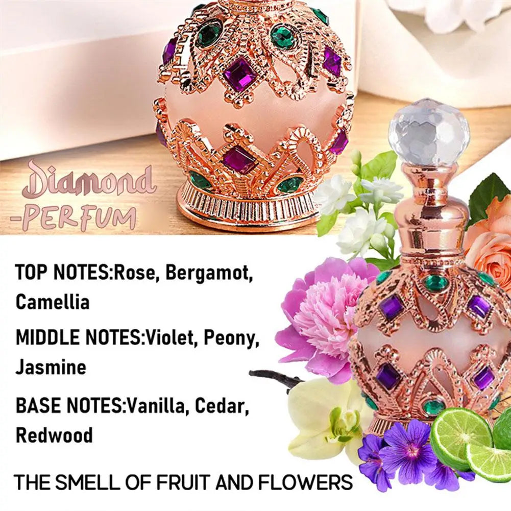 Exotische Arabische parfum voor vrouwen, betoverend bloemenboeket met roos, jasmijn & vanille langdurige feromoon-geïnfuseerde geur