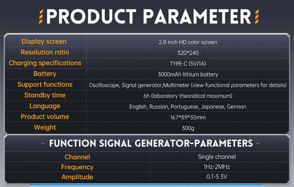 FNIRSI 2C23T 2C53T Upgrade 50MHz Handheld Digitaal Oscilloscoop Multimeter Signaalgenerator 3 in 1 Dual-channel Autogereedschap