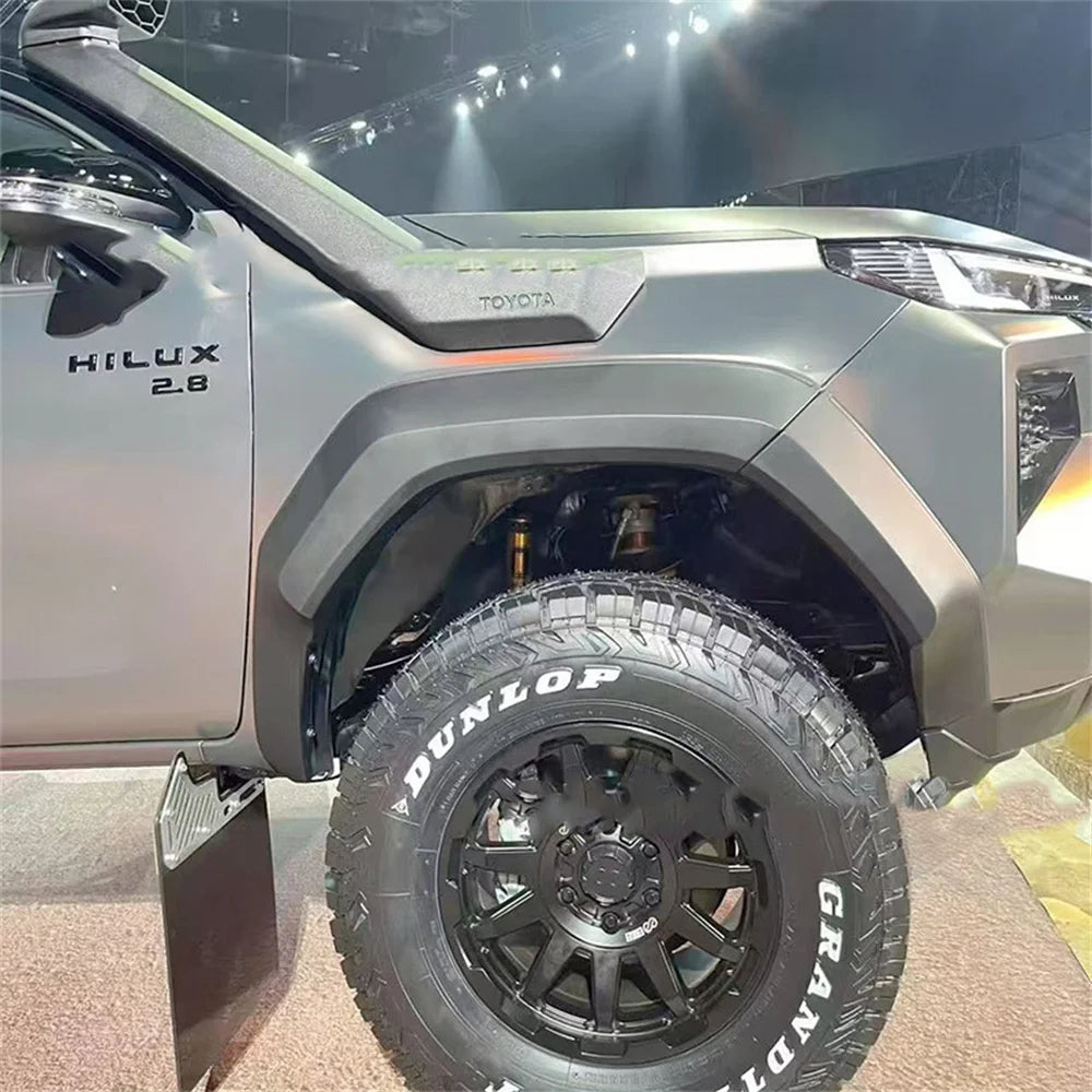 Wheel Arch Fender Flares For Toyota Hilux Travo 2025-2026 GR Style Wide Body Fender Extensions ABS Off Road Mudguard Arch Cover
